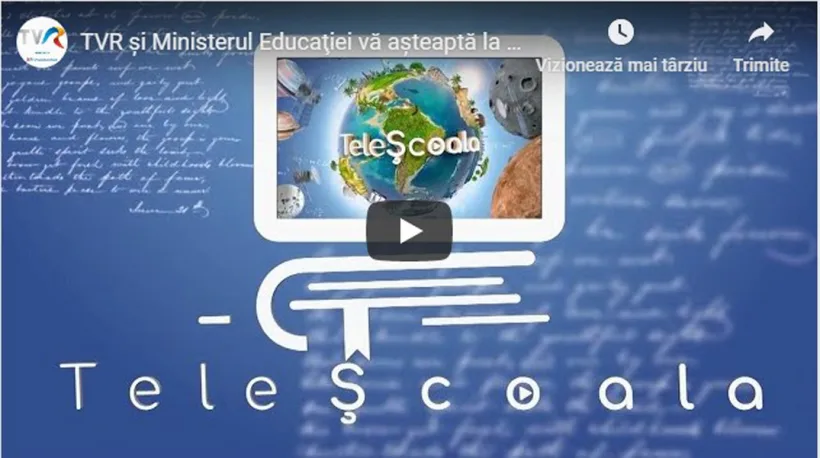 Din februarie, reîncepe „Teleşcoala"