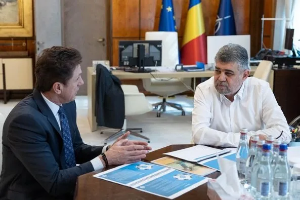 Premierul Marcel Ciolacu: „Alături de un mare campion!Îl voi susține total pe Gheorghe Popescu în proiectul său pentru fotbalul și sportul românesc”