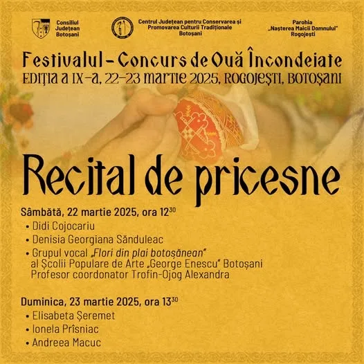 Festivalul - Concurs de Ouă Încondeiate - ediţia a IX-a, Rogojești, Botoșani