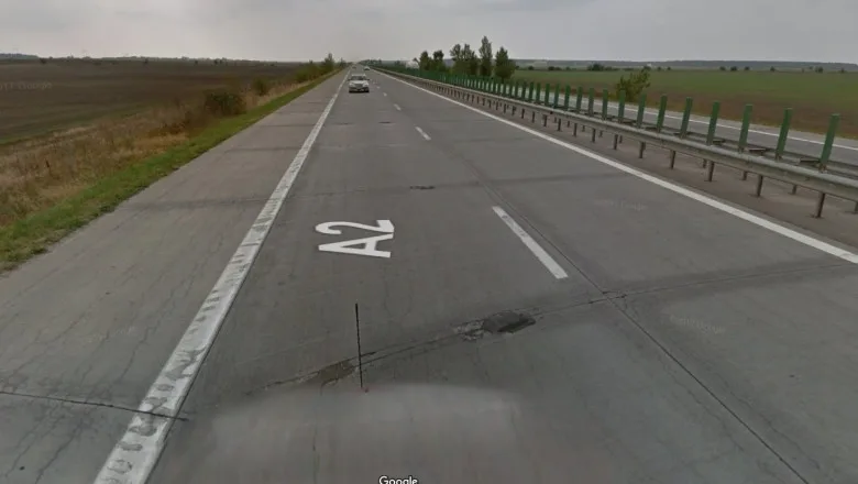Circulație îngreunată pe A2 din cauza unei lucrări