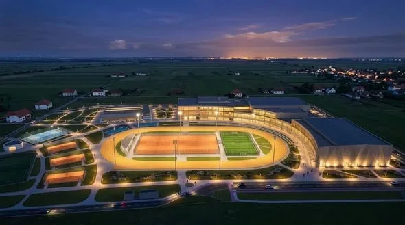 Cel mai mare complex sportiv din România, construit la limita dintre Timișoara și comuna Giroc
