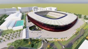 Stadionul Dinamo Mircea Lucescu, în curs de construire pe amplasamentul vechii arene