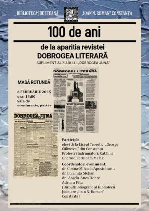 Aniversare: 100 de ani de la apariția revistei „Dobrogea literară”