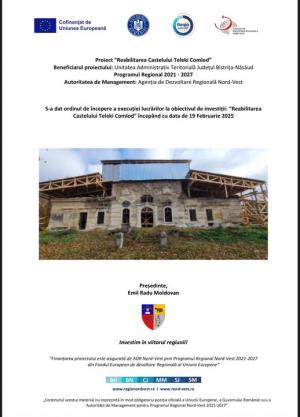 Castelul Teleki din Comlod, în reabilitare cu fonduri europene