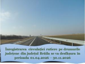 Înregistrarea circulației rutiere pe drumurile județene brăilene