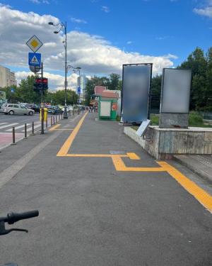 Marcaje tactile destinate nevăzătorilor în București